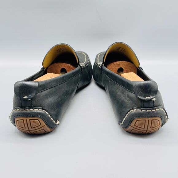 Cole Haan Shoes Mens 10 Black Leather Driving Loafers Slip On Moc Casual Comfort - Picture 7 of 12